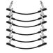 Donner 15cm gitaar effect pedaal kabel platte patchkabel zwart 6-pack
