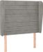 vidaXL Hoofdbord met randen 83x23x118/128 cm fluweel lichtgrijs