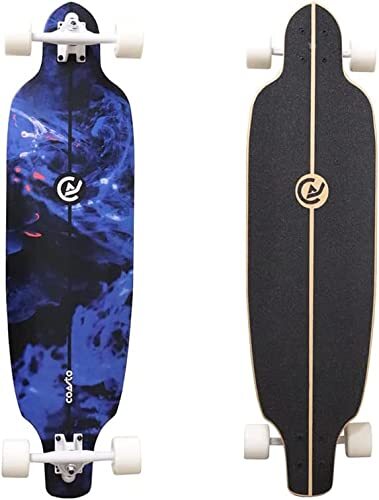 Coasto Agat 38", Longboard, Blauw Zwart, 38", Unisex-Volwassene