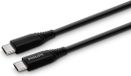 Philips DLC5206C/00 Oplaadkabel - USB C naar USB C - 2 M lang - Geweven - USB 3.0 - Zwart