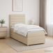 Maison Exclusive - Lit boxspring à LED avec matelas crème 90 x 200 cm en tissu