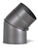 FIREFIX RD150/B45 Kachelpijpbocht, 150 mm, staal, gecoat, 0-45 graden verstelbaar