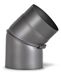 FIREFIX RD150/B45 Kachelpijpbocht, 150 mm, staal, gecoat, 0-45 graden verstelbaar