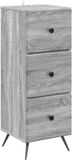 vidaXL Ladekast Grijs sonoma 33 x 34,5 x 90 cm Bewerkt hout