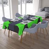 Bonamaison Tafelkleed, Anti-Mold, Sneldrogend, Waterdicht, 100% Polyester Tafellaken, Neon groene rook, 140 x 200 Cm