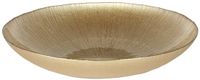 HOME DECO FACTORY Salade serveer schaal - Fruitschaal/fruitmand - Glas - D40 x H6 cm - goud