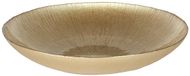 HOME DECO FACTORY Salade serveer schaal - Fruitschaal/fruitmand - Glas - D40 x H6 cm - goud