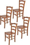t m c s Tommychairs Venice - Eetkamerstoelen - Set van 4 - Kersenhout