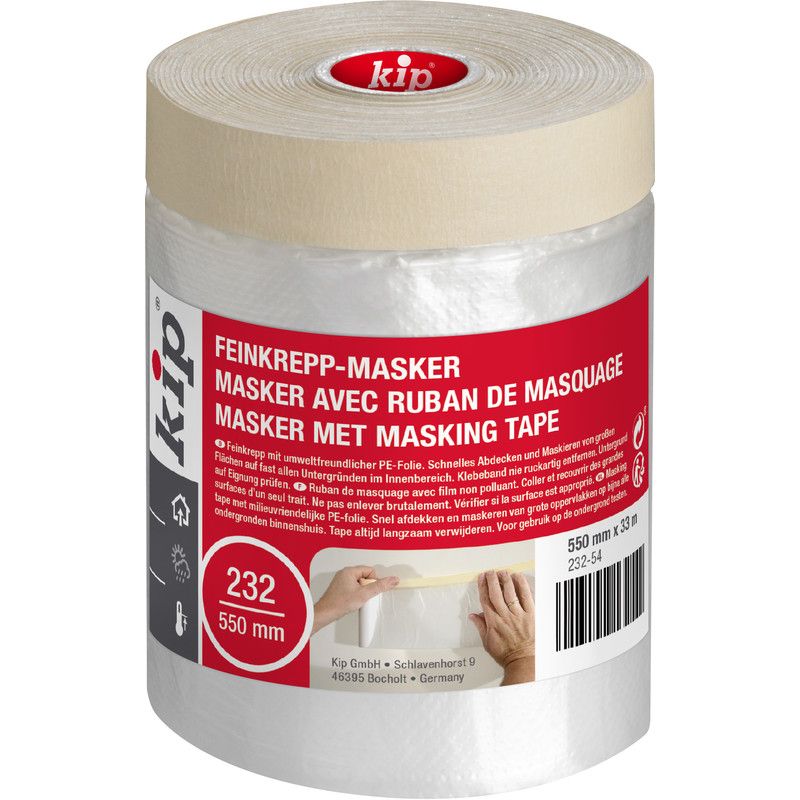 Kip 232 folie masker met premium afplaktape 550mmx33m