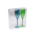 Viphome 6VAI813F champagneglazen, kunststof, meerkleurig, 21 cm, 3 stuks