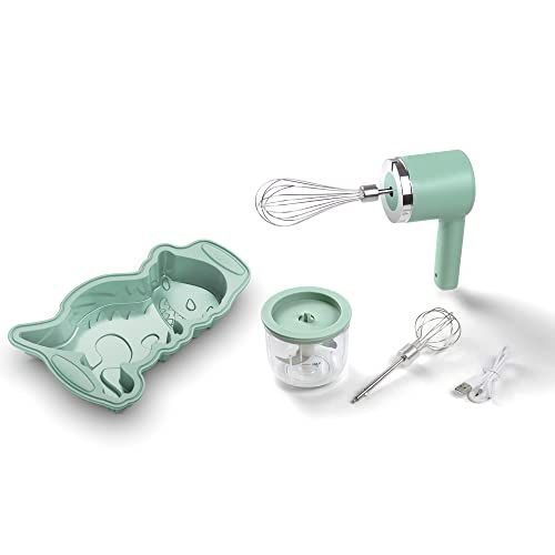 Jata HSET1234 Staafmixer - Zonder Kabel - 5 Snelheden - 300 ml Hakmolen - Siliconenvorm