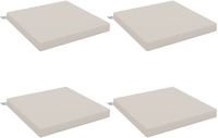 vidaXL - Zitkussens - SOEST - 4 stuks - 100% Polyester - Wit - 80 x 80 x 7 cm