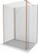 Mexen Kioto paroi de douche Walk-in 135 x 110 x 30 cm, transparent, rosé doré
