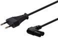 Savio CL-144 Câble d'alimentation Noir 3 m coudé Zwart 2 broches CE Type E