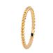 Lucardi Dames Ring goldplated met bolletjes - Ring - Cadeau - Echt Zilver - Goudkleurig