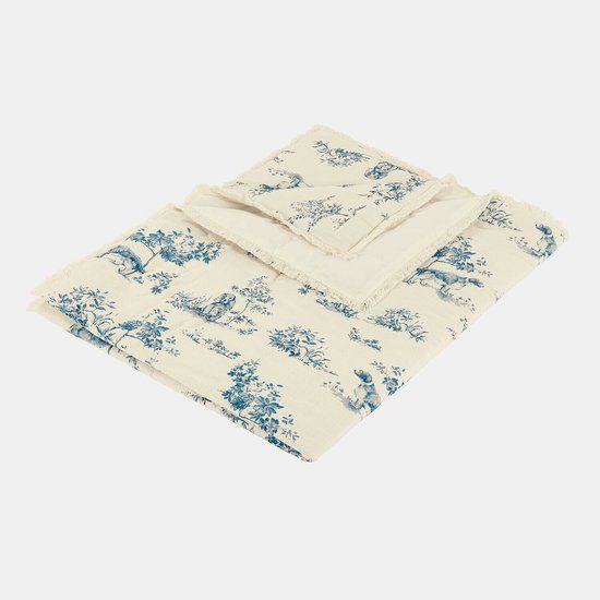 LOBERON Plaid voor huisdieren Ymélorine crème/blauw