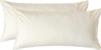 Homescapes Kussensloop 50x90 cm Set van 2 – Crème – 100% Egyptisch Perkal Katoen – 200 TC