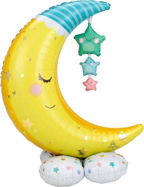 Amscan Airloonz - Moon & Stars - Folieballon - Multi