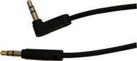 Scanpart AUX kabel 1 meter - Haaks - 3.5 mm naar 3.5 mm - Zwart
