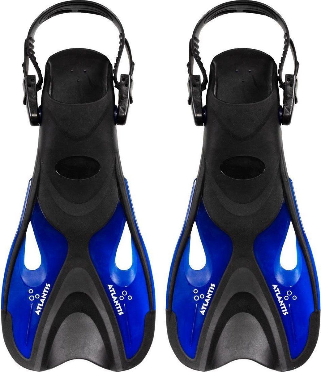 Atlantis Snorkelvinnen - Zwemvliezen - Volwassenen - Zwart/Blauw - Maat 36-41