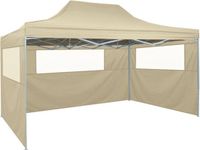 vidaXL Vouwtent met 3 wanden 3x4,5 m crème