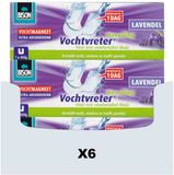 Bison Vochtvreter Vochtmagneet Lavendel - 6 x 450 gr - Voordeelverpakking