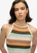 Superdry Kort gehaakt haltertopje Dames Satsuma Stripe