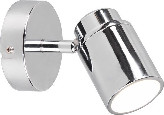 BES LED Trion Artion LED Wandspot - GU10 - IP44 - Rond - Mat Chroom - Aluminium