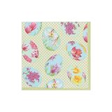 Caspari Bloemen versierd eieren papier cocktail servetten - 20 per pakket