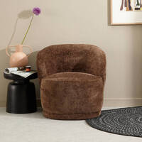 Wehkamp Home fauteuil Hila - bruin - polyester - 2023