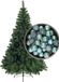Bellatio Decorations sapin de Noël H120 cm - avec boules de Noël bleu glacier