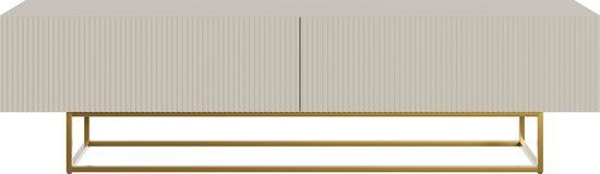 Selsey Veldio - RTV 175 cm - Grijs beige met gouden poten