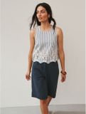 Next - Dames Bermuda-chino van katoen - Navy Blue