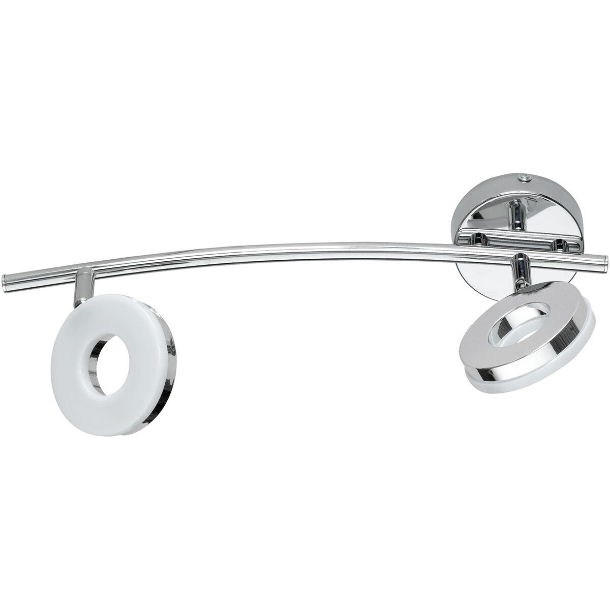 LED Plafondspot Trion Renny 8W - Warm Wit 3000K - 2-lichts - Rechthoek - Chroom - Aluminium