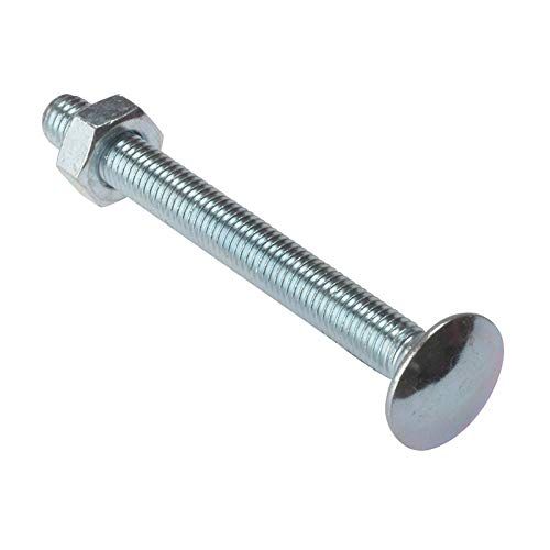 Forgefix CB1075M Carriage Bolt and Nut - Zinc Plated