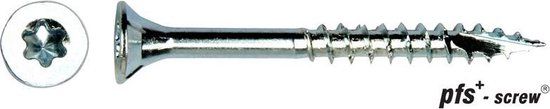 PGB Torx PFS Schroef Deeldraad Verzinkt 5x70 mm - T-25 - 200 stuks