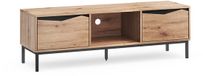 Vicco meuble TV Elvano, Chêne/Noir, 135,3 x 43,5 cm