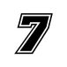 4R Quattroerre.it 13377 Racing Number 7 Moto GP, zwart, 10 x 9,5 cm