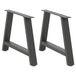 VidaXL Eettafelpoten - 2 stuks - A-vormig - 80x(72-73) cm - Staal - Antraciet