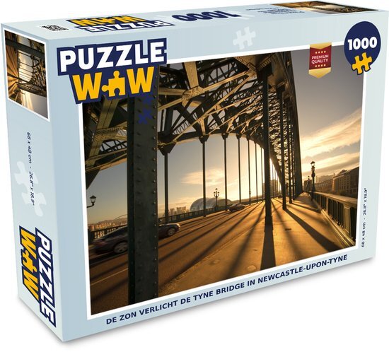 MuchoWow Puzzel De zon verlicht de Tyne bridge in Newcastle-upon-Tyne - Legpuzzel - Puzzel 1000 stukjes volwassenen