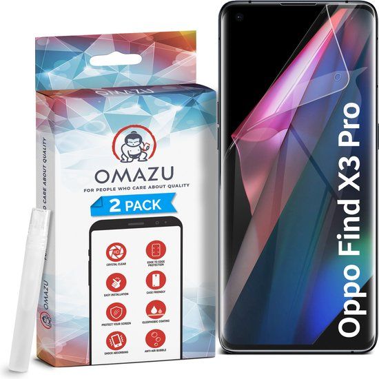 Omazu Screenprotector voor Oppo Find X3 Pro - 2 stuks