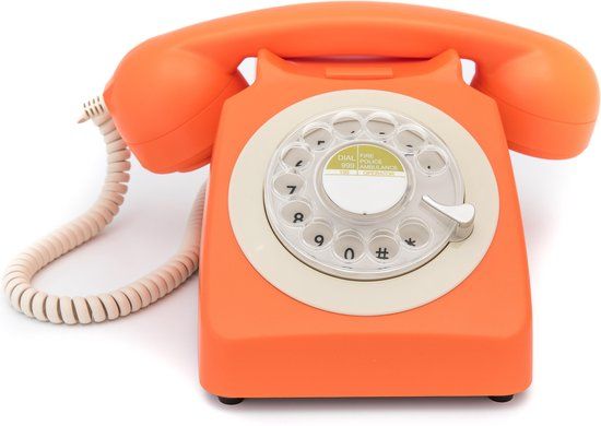 GPO 746ROTARYORA - Retro telefoon jaren '70 - Oranje - Draaischijf
