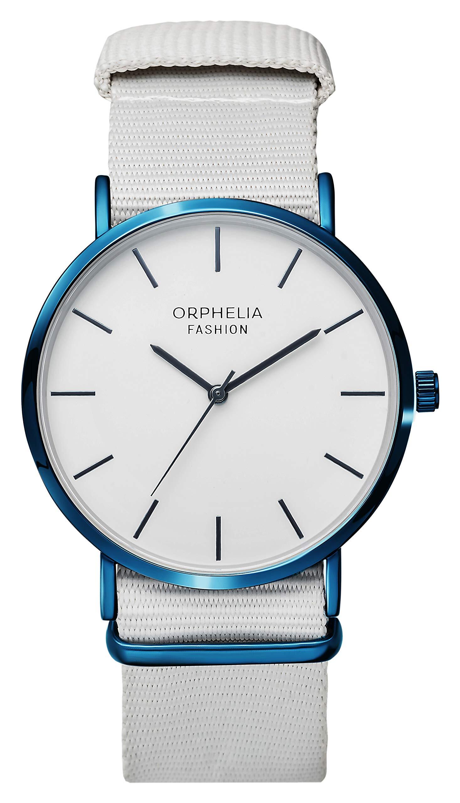 Orphelia Fashion - OF761809 Horloge - Mannen - Wit- Textiel - Ã˜ 42 mm