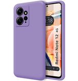 Tumundosmartphone Vloeibare siliconen beschermhoes voor Xiaomi Redmi Note 12 4G, violet