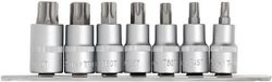Draper Expert 1/2" TX-STAR® bitdoppenset op rail, 7-delig