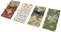 Mopec Notitieboek, versierd met bloemen, 9 x 17 cm, 4-pack, bloemenpatroon, eenheidsmaat, 4 stuks