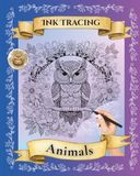Animals Ink Tracing 8" x 10": Reverse Coloring Book for Relaxation