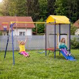 Merkloos Outdoor speelset - 5-in-1 combinatie - 336 x 217 x 238 cm - Groen