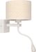 VENETI Polo Wandlamp met leeslamp - 1xE27, 40W + LED 2W, 3200K (warm wit), wit / crème
