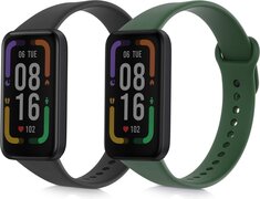 kwmobile 2x armband voor Xiaomi Redmi Smart Band Pro - Bandjes voor fitnesstracker in zwart / donkergroen